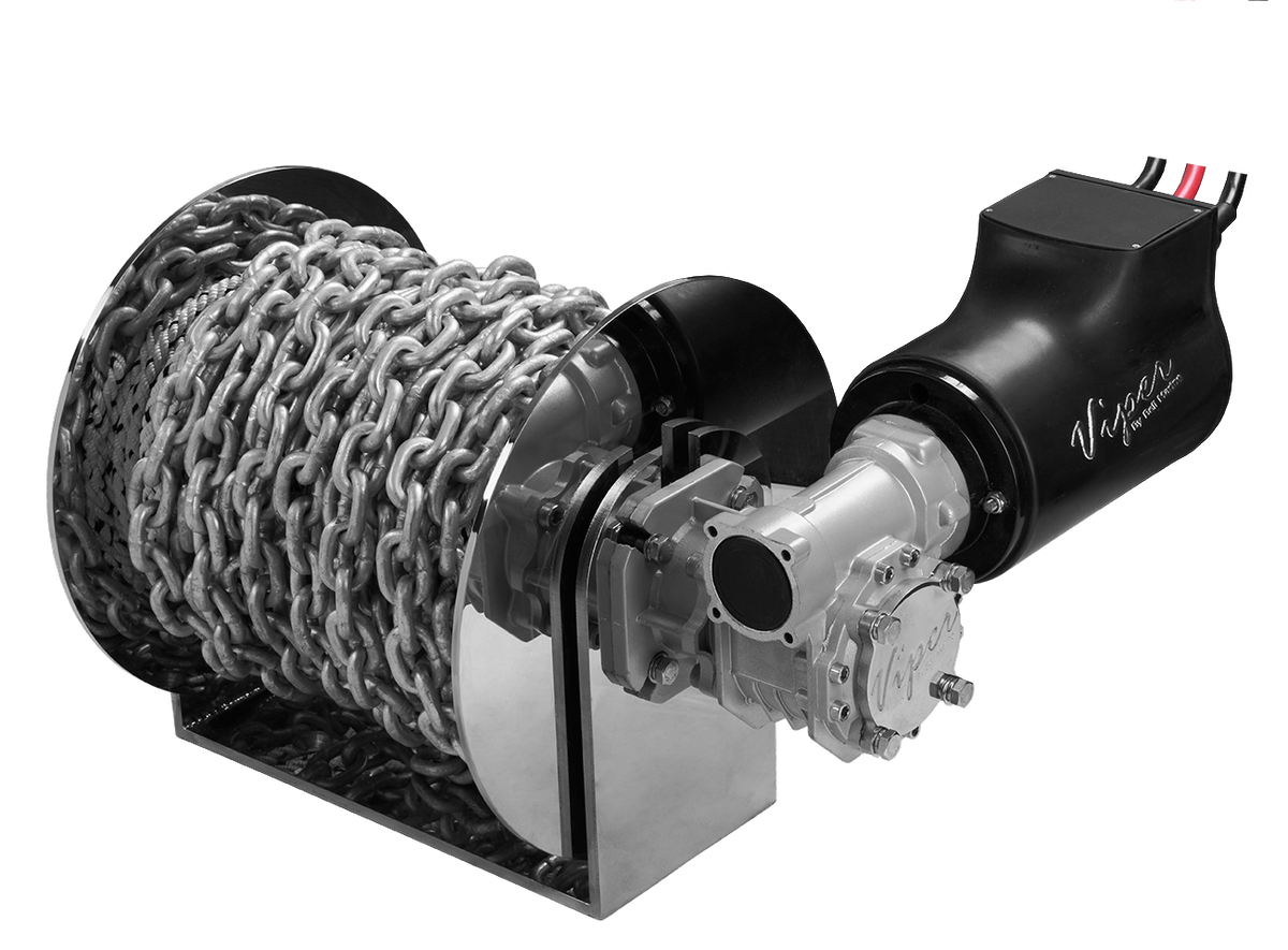 Viper Pro Series II 1500 Electric Anchor Winch Bundle Inc 200M 6mm Rop