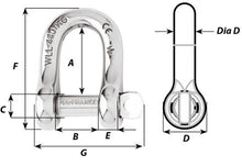 Load image into Gallery viewer, STRAIGHT SHACKLE CAPTIVE